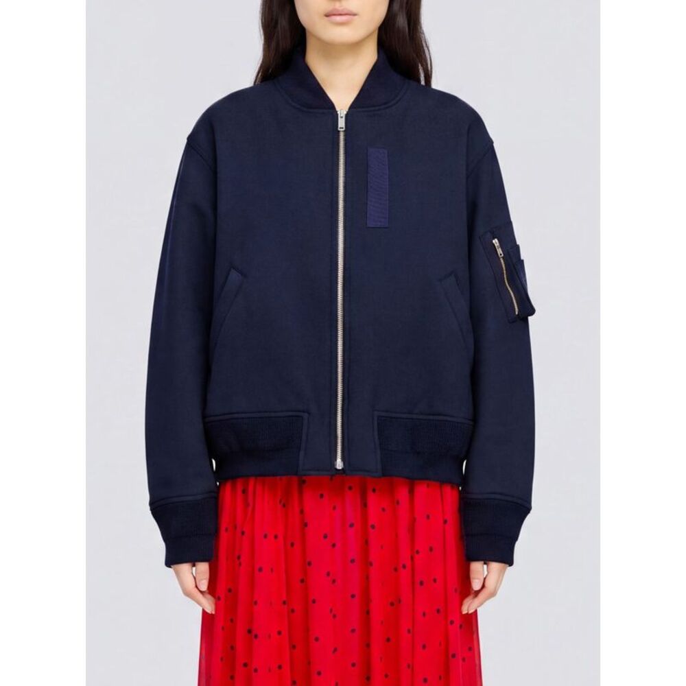 Semicouture Women Semicouture Wool Blend Bomber Jacket With Elasticated Collar